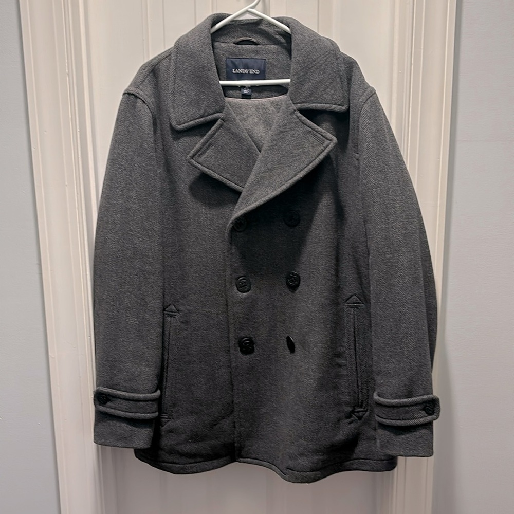 Lands End Men’s Pea Coat XL Tall
